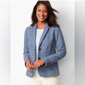 Talbots Blue Plaid Blazer
